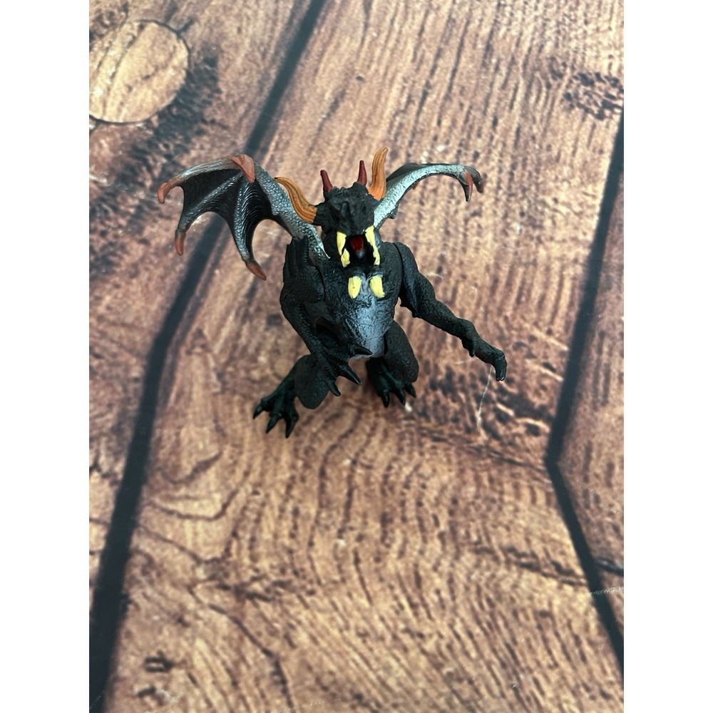 Medieval Fantasy Mythical Black Dragon Articulated Figure 5" Collectible - Picture 7 of 7